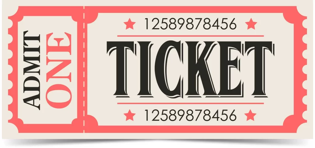 admit one ticket illustration