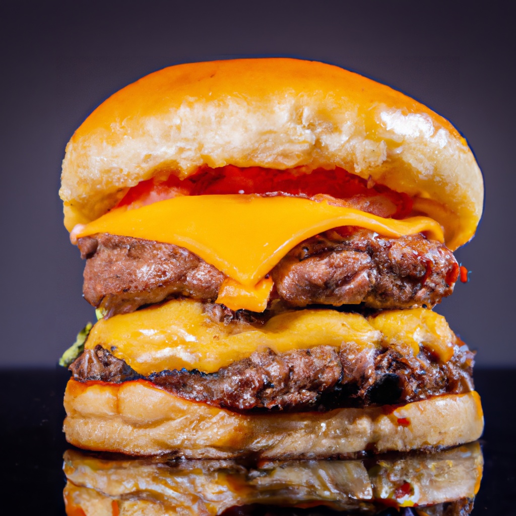 Studio,Shot,Photo,Of,Cheese,Hamburger,,Realistic,,High details,