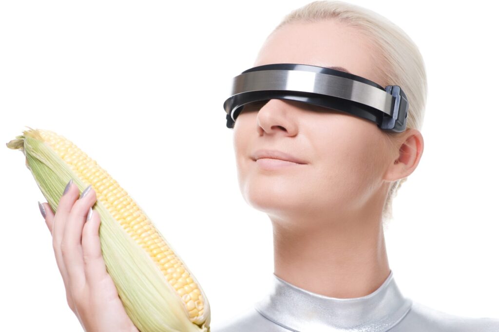 Cyber,Woman,With,A,Corn