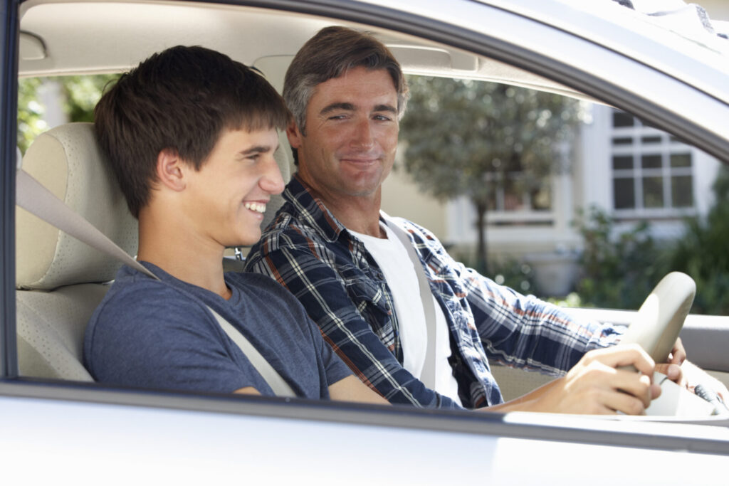 Father,Teaching,Teenage,Son,To,Drive