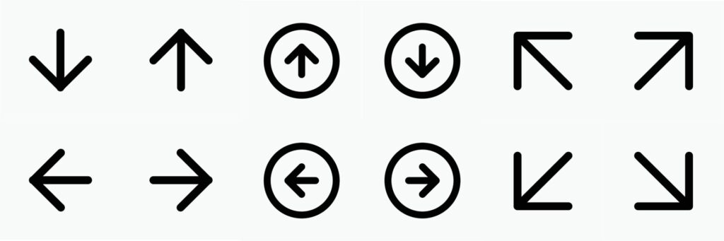 Set,Arrow,Direction,Back,Website,Icon,Vector,Illustration.,Lock,And